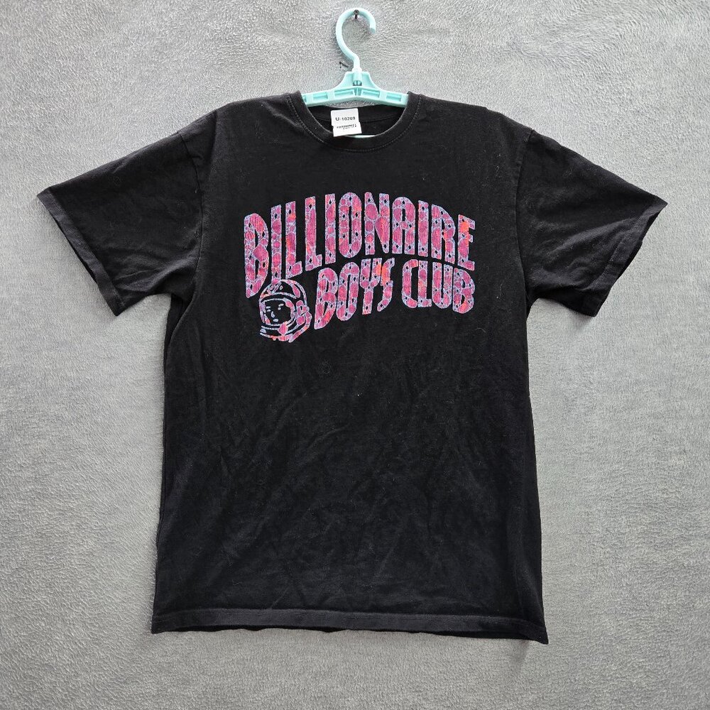 Billionaire Boys Club Men Shirt L Black Embroidered Graphic Print Astronaut